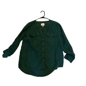 G.H Bass Green long sleeve button up shirt size L